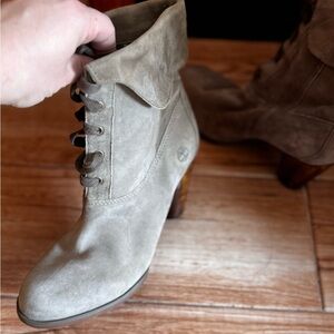Gray Suede Ankle Boots